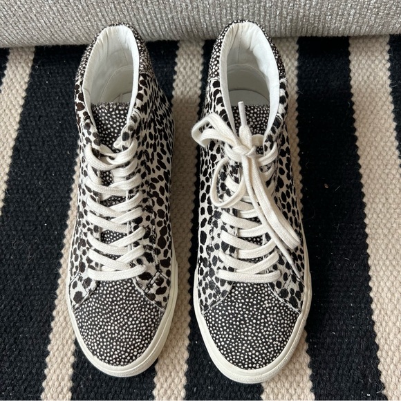 Madewell • Sidewalk High-Top Sneakers in Spot Mix Suede • Size 7.5 - Picture 5 of 9